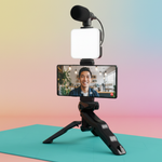 CreatorSet 3-in-1™ – Trípode + Micrófono + Luz LED